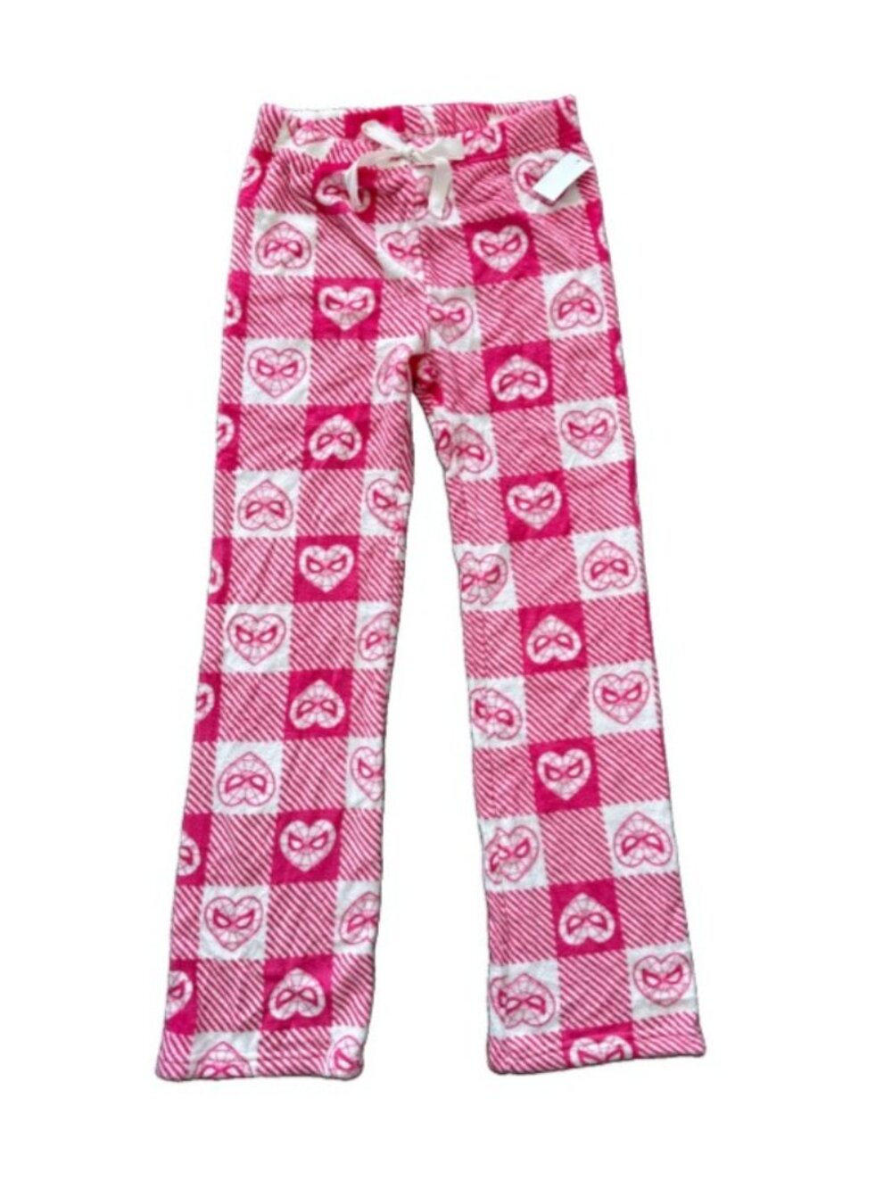 Marvel Spider-Man Pink Heart Sleep Pajama Pants Pink Soft Fleece Polyester